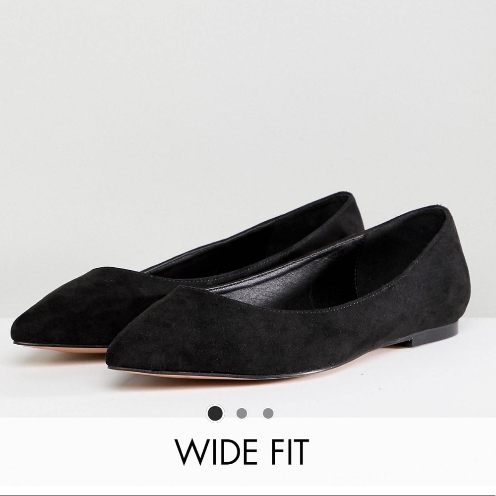 ASOS Design Pointed Flats (wide width)